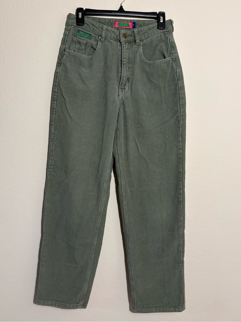 Empyre Sage Green Corduroy Y2K Skater Pants Women’s 4
